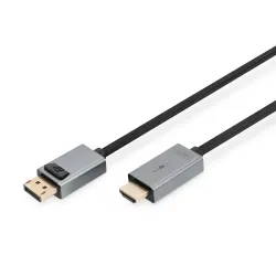 Kabel adapter DIGITUS PREMIUM DisplayPort - HDMI 4K 30Hz DP/HDMI M/M 1.8m