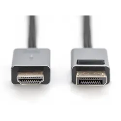 Kabel adapter DIGITUS PREMIUM DisplayPort - HDMI 4K 30Hz DP/HDMI M/M 1.8m