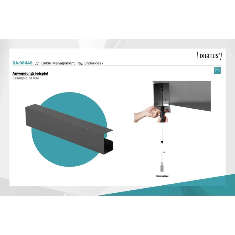 Kanał stalowy DIGITUS do organizacji okablowania montaż śruby dł. 60cm