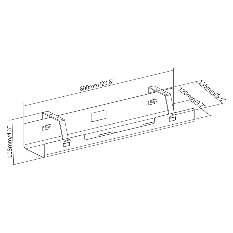 Kanał stalowy DIGITUS do organizacji okablowania z uchwytami montaż śruby