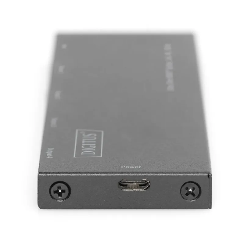 Rozdzielacz (Splitter) DIGITUS Ultra Slim HDMI 1x4, 4K 60Hz 3D HDR, HDCP