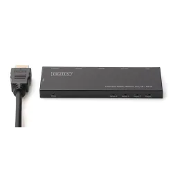 Rozdzielacz (Splitter) DIGITUS Ultra Slim HDMI 1x4, 4K 60Hz 3D HDR, HDCP