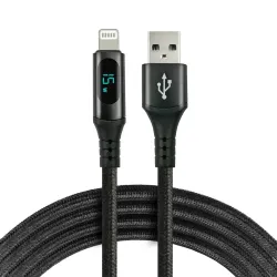 Kabel USB - Lightning everActive CBB-1IBL 1m 2,4A wbudowany wyświetlacz