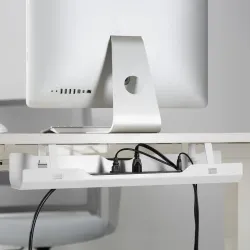 Organizer kabli i przewodów Ergo Office ER-431 W podbiurkowy biały