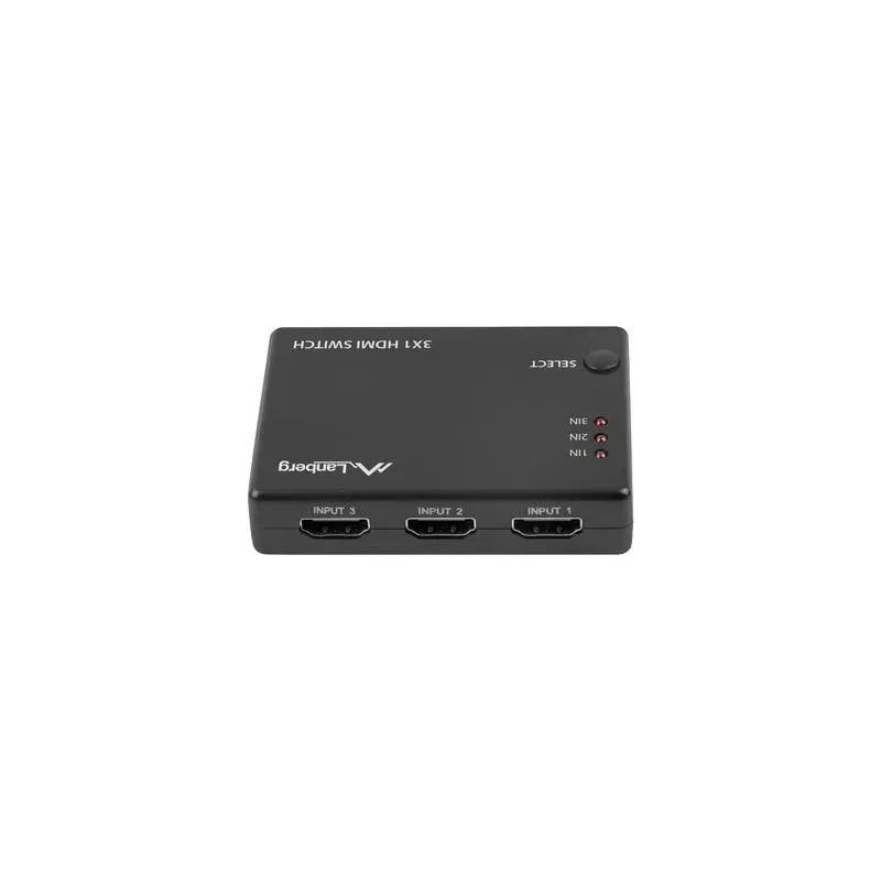 Switch HDMI Lanberg 3x HDMI + port micro USB czarny