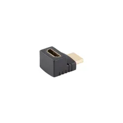 Adapter Lanberg HDMI(M) - HDMI(F) 4K kątowy góra czarny