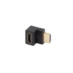 Adapter Lanberg HDMI(M) - HDMI(F) 4K kątowy góra czarny