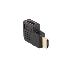 Adapter Lanberg HDMI(M) - HDMI(F) 4K kątowy lewo czarny