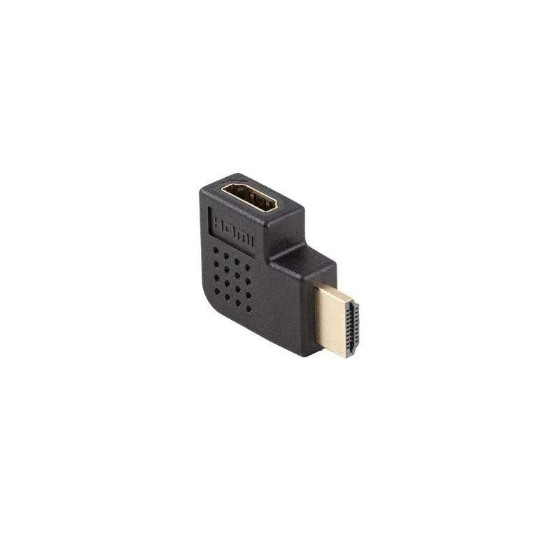 Adapter Lanberg HDMI(M) - HDMI(F) 4K kątowy lewo czarny