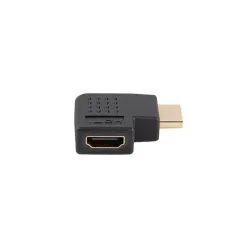 Adapter Lanberg HDMI(M) - HDMI(F) 4K kątowy prawo czarny