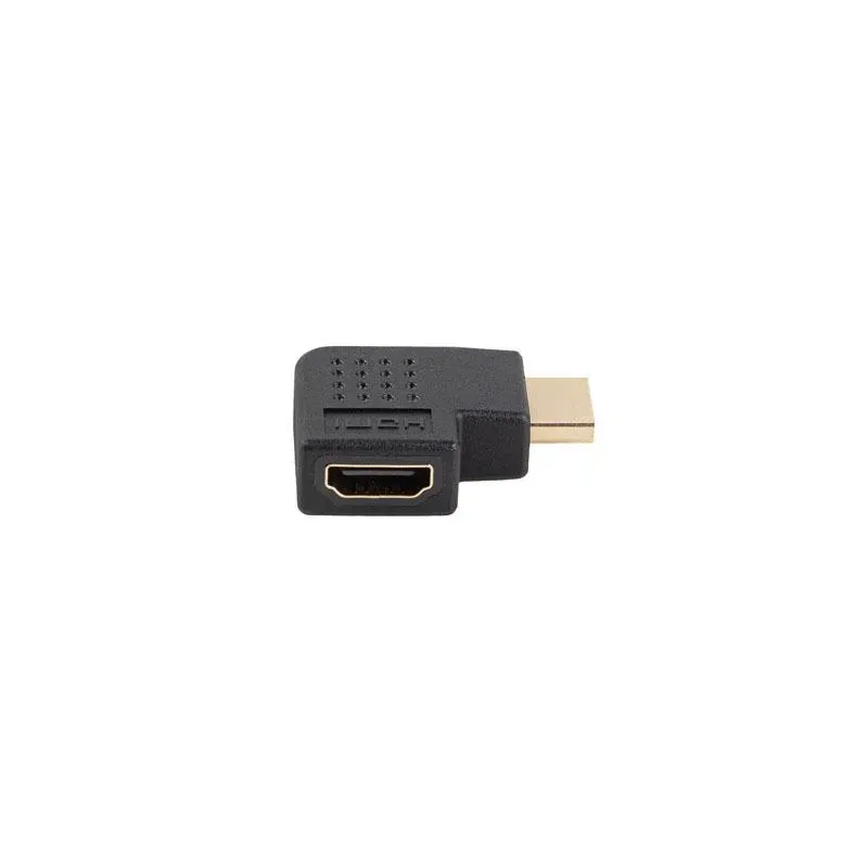 Adapter Lanberg HDMI(M) - HDMI(F) 4K kątowy prawo czarny
