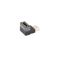 Adapter Lanberg HDMI(F)- HDMI(F) 8K kątowy dół aluminimum srebrny