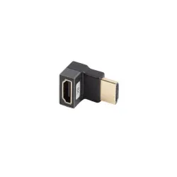 Adapter Lanberg HDMI(F)- HDMI(F) 8K kątowy góra aluminimum srebrny