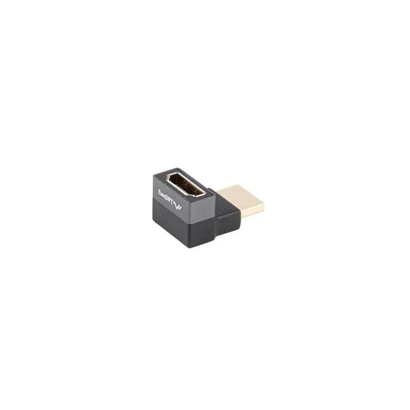 Adapter Lanberg HDMI(F)- HDMI(F) 8K kątowy góra aluminimum srebrny