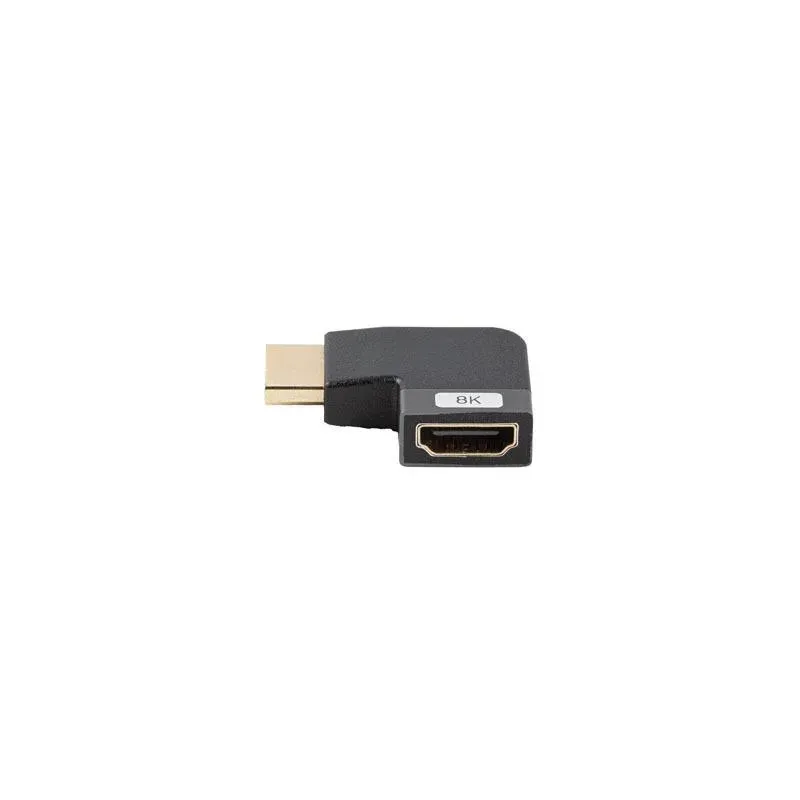 Adapter Lanberg HDMI(F)- HDMI(F) 8K kątowy lewo aluminimum srebrny
