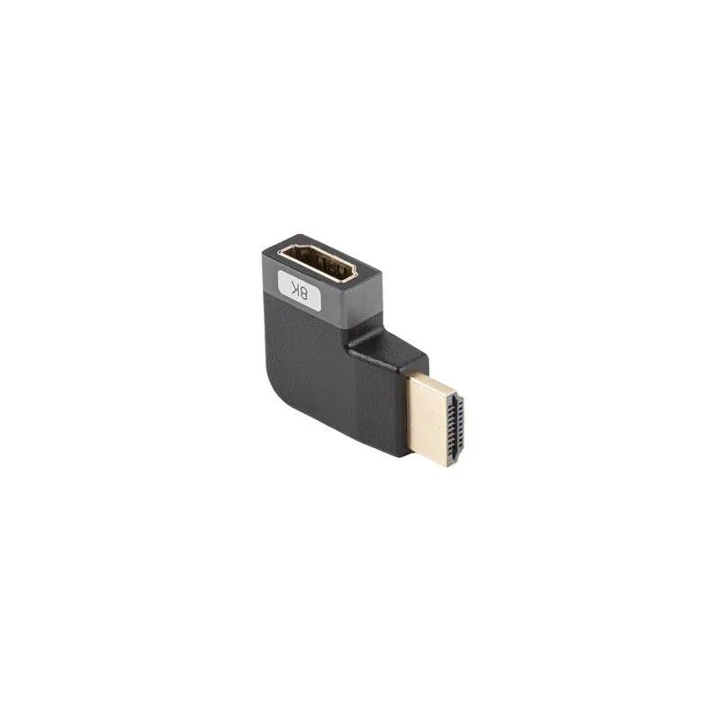 Adapter Lanberg HDMI(F)- HDMI(F) 8K kątowy lewo aluminimum srebrny