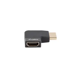Adapter Lanberg HDMI(F)- HDMI(F) 8K Kątowy Prawo Aluminimum Srebrny