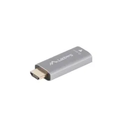 Adapter Lanberg HDMI (M) - Displayport (F) 4K srebrny