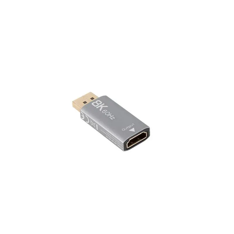 Adapter Lanberg Displayport (M) - HDMI (F) 8K srebrny
