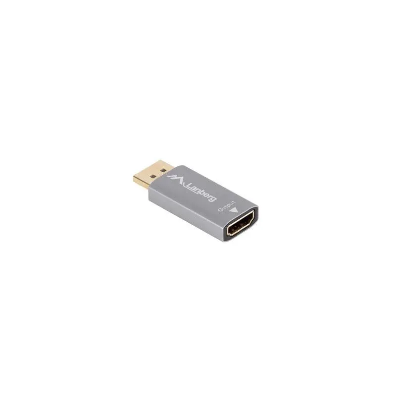 Adapter Lanberg Displayport (M) - HDMI (F) 4K srebrny