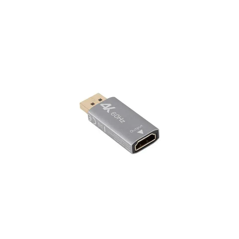 Adapter Lanberg Displayport (M) - HDMI (F) 4K srebrny