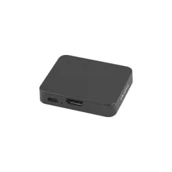 Splitter Video Lanberg HDMI - 2x HDMI 4K + Port USB-C czarny