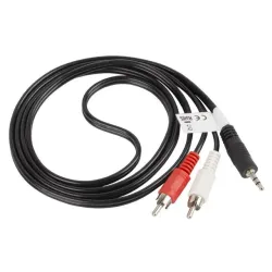 Kabel audio Lanberg stereo minijack - 2x Chinch M/M 1,5m