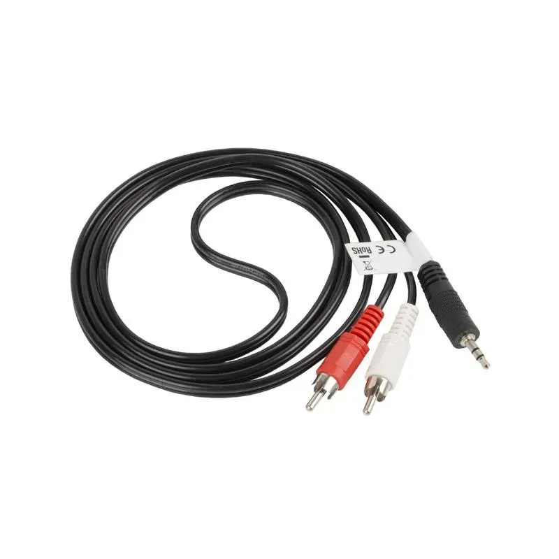 Kabel audio Lanberg stereo minijack - 2x Chinch M/M 1,5m
