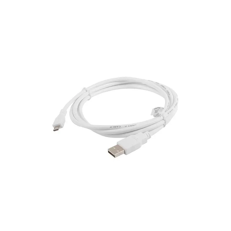 Kabel USB 2.0 Lanberg micro AM-MBM5P 1,8m biały