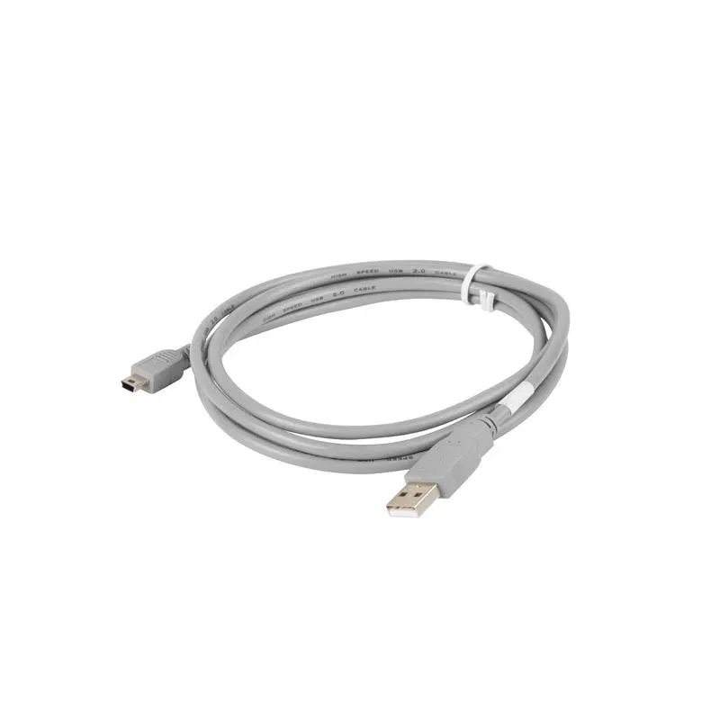 Kabel USB 2.0 Lanberg mini AM-BM5P(CANON) 1,8m szary
