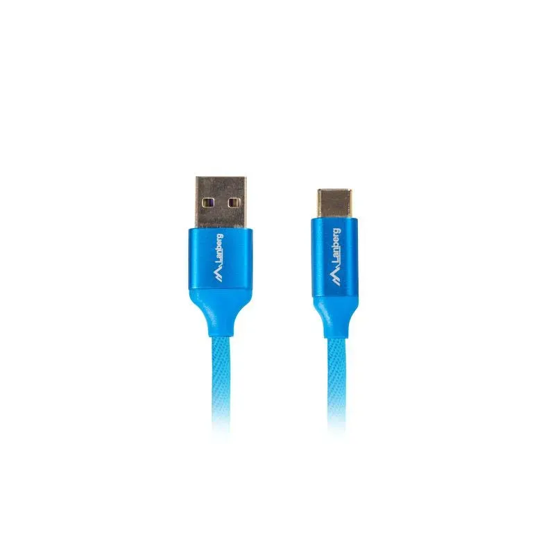 Kabel USB 2.0 Lanberg Premium CM - AM 0,5m niebieski QC | PartsPC.pl