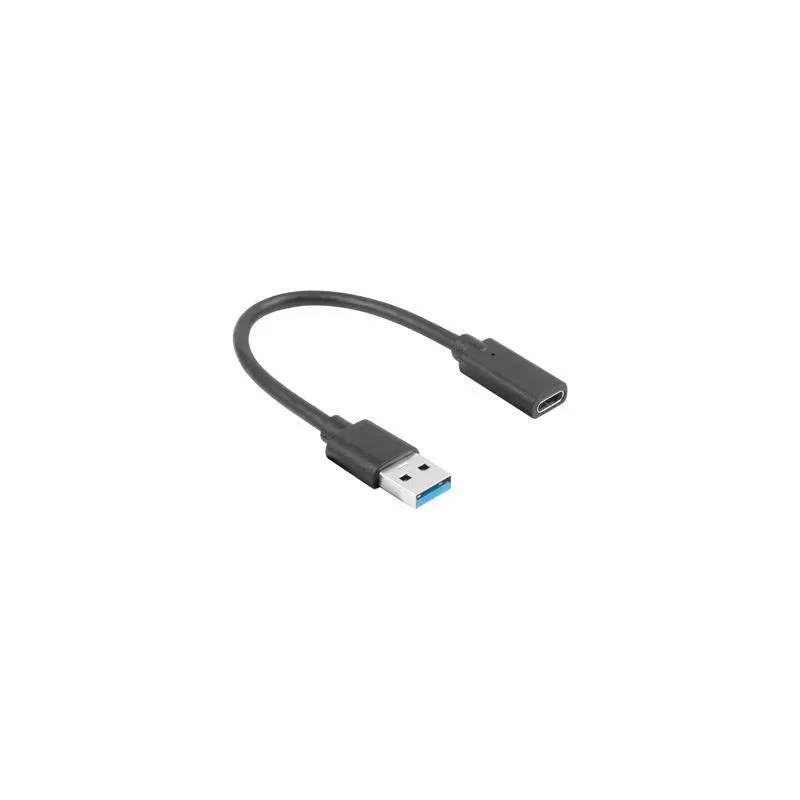 Kabel USB 3.1 Lanberg USB type-C(F) 3.1 - USB-A(M) 0,15m | PartsPC.pl