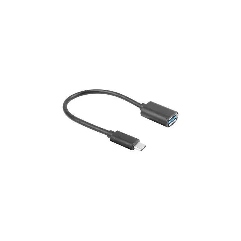 Kabel USB 3.1 Lanberg USB type-C(M) 3.1 - USB-A(F) 0,15m czarny