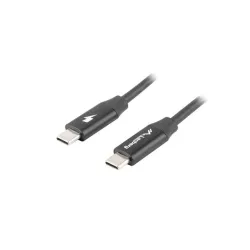 Kabel USB 2.0 Lanberg Type-C M/M 1,8m czarny premium QC 4.0 PD