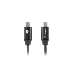 Kabel USB 2.0 Lanberg Type-C M/M 1,8m czarny premium QC | PartsPC.pl