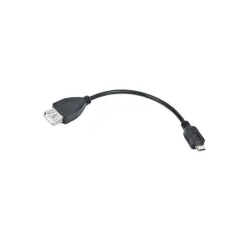 Kabel USB 2.0 Lanberg micro USB - USB-A M/F 2.0 0,15m OTG czarny