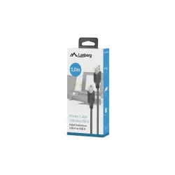 Kabel USB 2.0 Lanberg USB-A(M)- USB-B(M) 1m czarny ferryt box