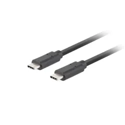 Kabel USB Lanberg USB-C(M) - USB-C(M) 3.1 Gen 2 10Gb/s PD100W 0,5m czarny