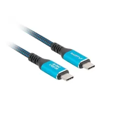 Kabel Lanberg USB-C M/M USB4 1,5m 240W 8K 60Hz czarno-niebieski