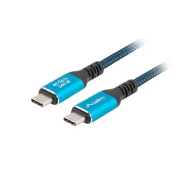 Kabel Lanberg USB-C M/M USB4 2m 240W 8K 60Hz czarno-niebieski