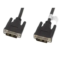 Kabel DVI Lanberg DVI-D (18+1) M/M 1,8m czarny