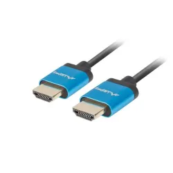 Kabel HDMI Lanberg M/M v2.0 0,5m 4K slim czarno-niebieski