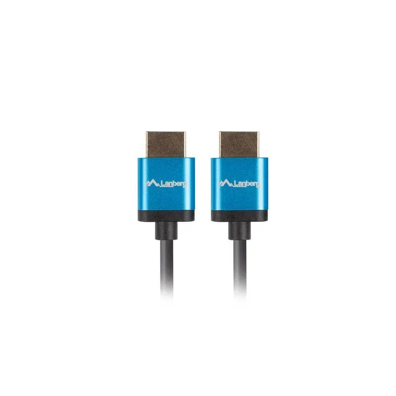 Kabel HDMI Lanberg M/M v2.0 1m 4K slim czarno-niebieski