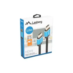 Kabel HDMI Lanberg M/M v2.0 1m czarny pełna miedź Box Premium certyfikat