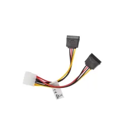 Kabel zasilający Lanberg Molex(M) - 2x SATA(F) 0,15m