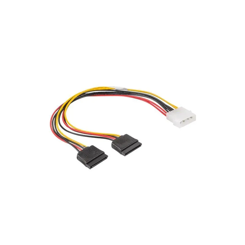 Kabel zasilający Lanberg Molex(M) - 2x SATA(F) 0,3m