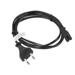 Kabel zasilający Lanberg CEE 7/16 - IEC 320 C7 EURO (radiowy) 1,8m czarny