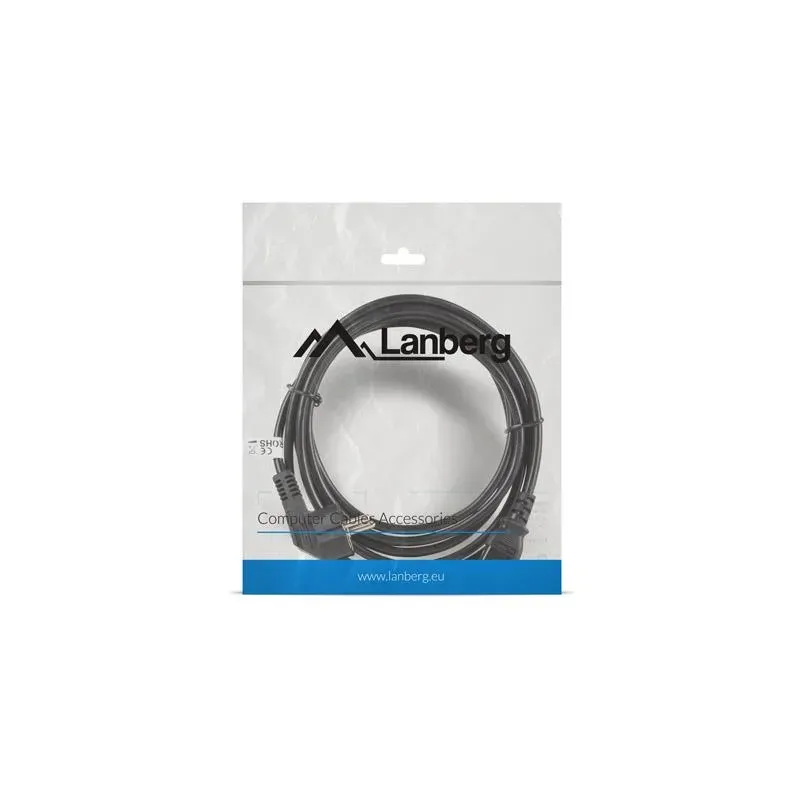 Kabel zasilający Lanberg CEE 7/7 - IEC 320 C13 3m VDE czarny