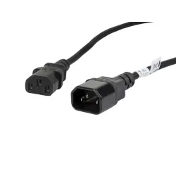 Przedłużacz kabla zasilającego Lanberg IEC 320 C13 - C14 1,8m VDE czarny