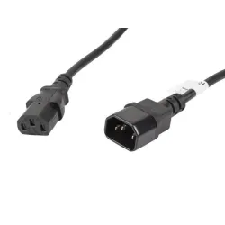 Przedłużacz kabla zasilającego Lanberg IEC 320 C13 - C14 5m VDE czarny